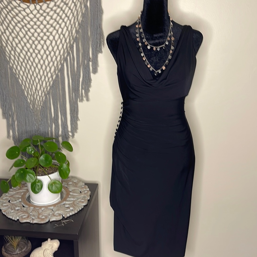 Black dress. Knee length